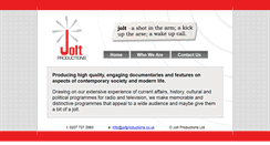 Desktop Screenshot of joltproductions.co.uk